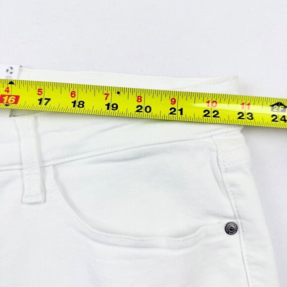 Liz Claiborne Womens Lana High-Rise Straight Leg White Denim Jeans Plus Size 22W - Picture 9 of 12